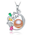 Fashion Freshwater Pearl Pendant 10-11mm AAA Button Animal Shaped Pearl Pendant